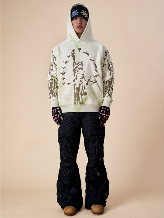 EVILKNIGHT(EK) Hand Splash Ink Spray Paint Hoodie