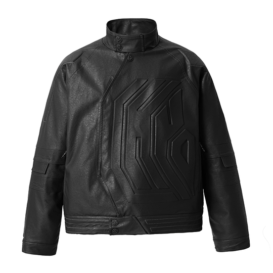 JHYQ Steel Print Motorcycle Jacket