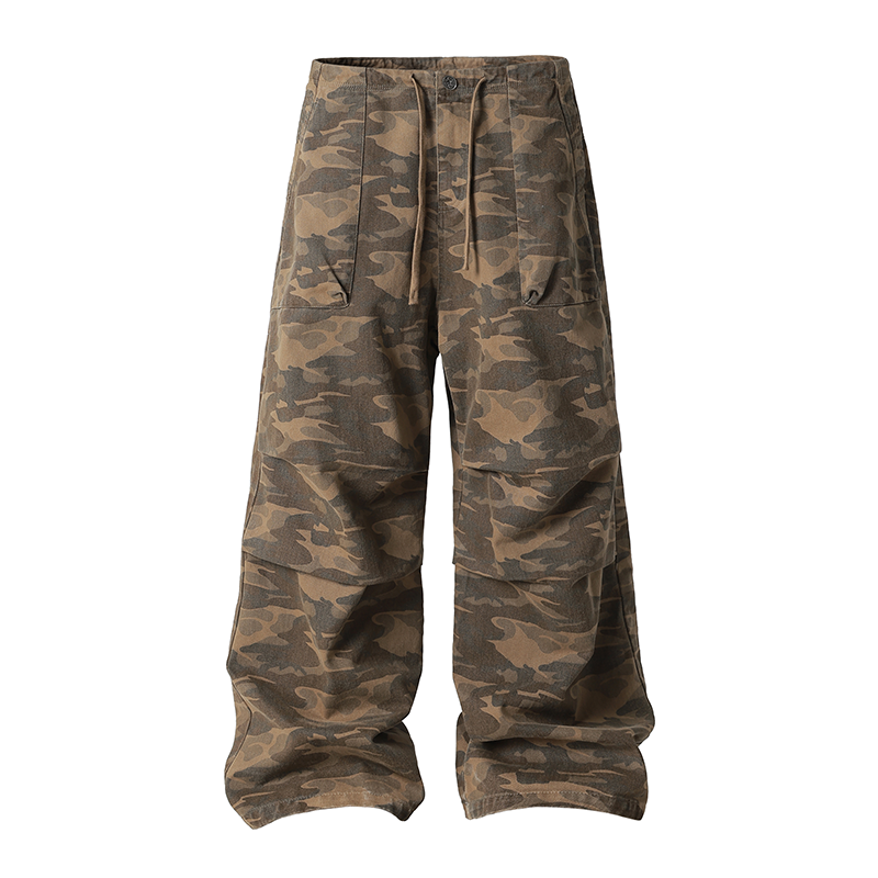 JHYQ Camouflage Pleated Paratrooper Work Pants