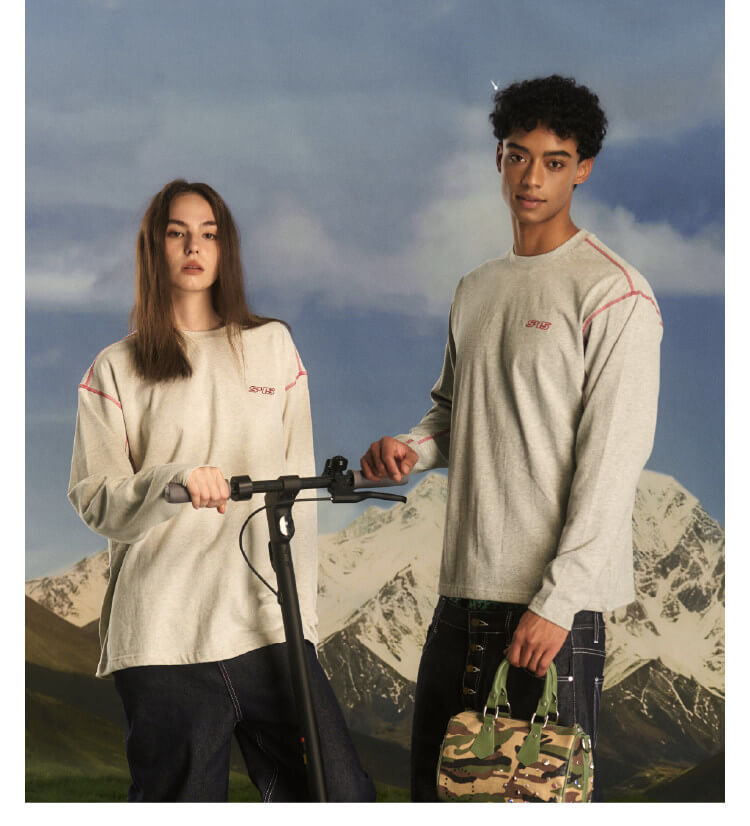 S45 Reverse Stitch Small Logo Long Sleeve Tee | Face 3 Face