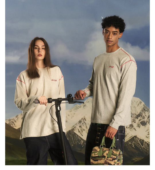 S45 Reverse Stitch Small Logo Long Sleeve Tee | Face 3 Face