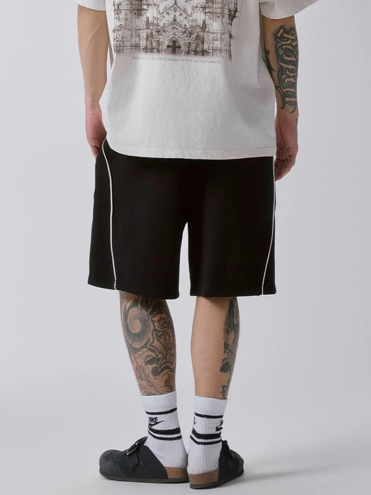 F2CE Badge Embroidered Side Stripe Sweat Shorts | Face 3 Face