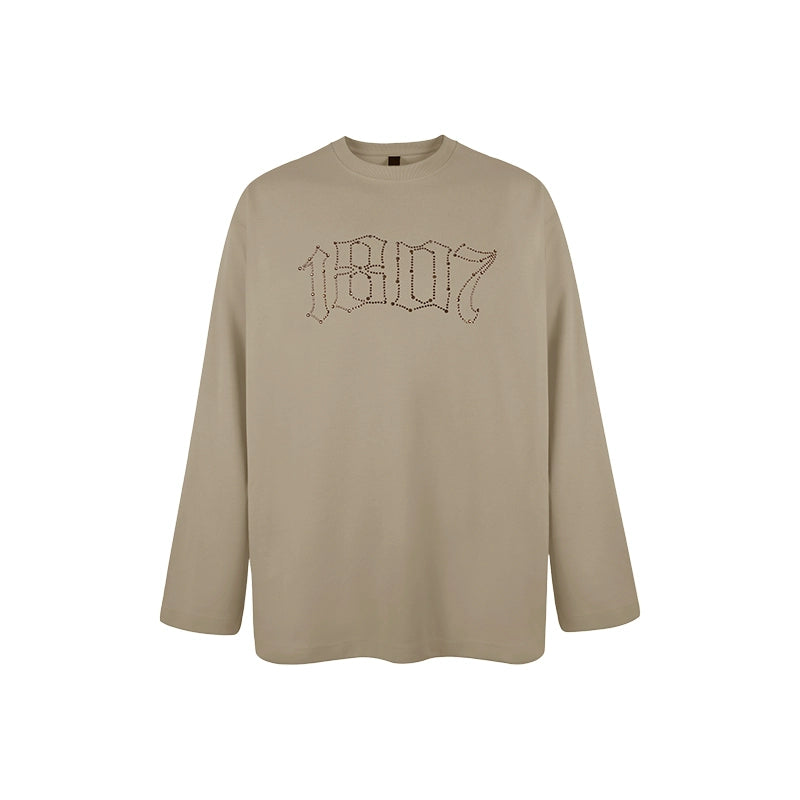 1807 Rhinestone Logo Long Sleeve Tee | Face 3 Face