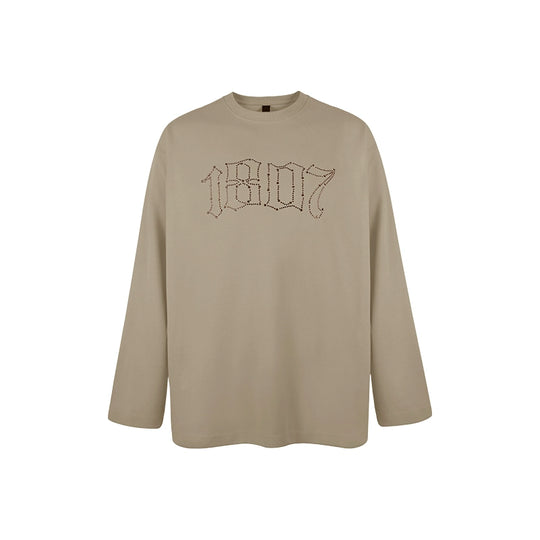 1807 Rhinestone Logo Long Sleeve Tee | Face 3 Face