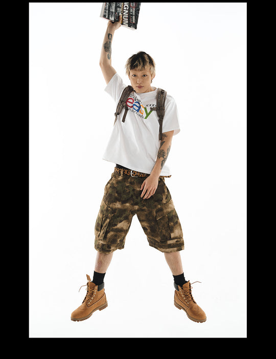 NOVACAM Camouflage Multi-Pocket Baggy Cargo Shorts | Face 3 Face