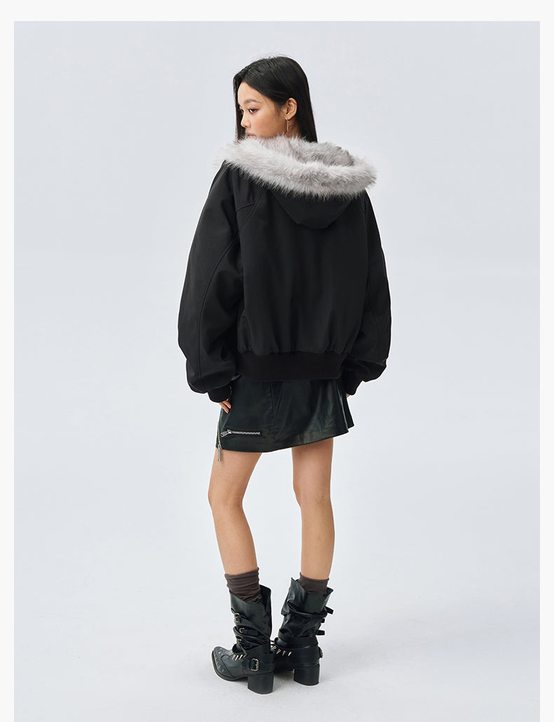 MEDM Fur-Lined Hooded Jacket | Face 3 Face