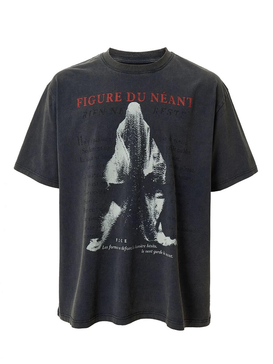 F2CE Vintage Graphic Washed Distressed Short Sleeve Tee | Face 3 Face