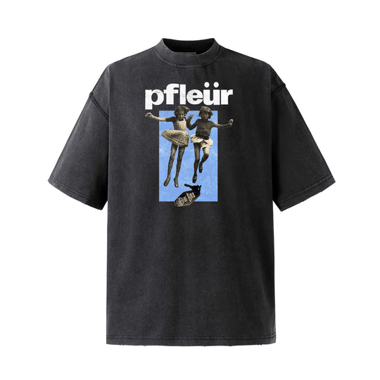 NOVACAM Vintage Washed Photo Print Short Sleeve Tee | Face 3 Face