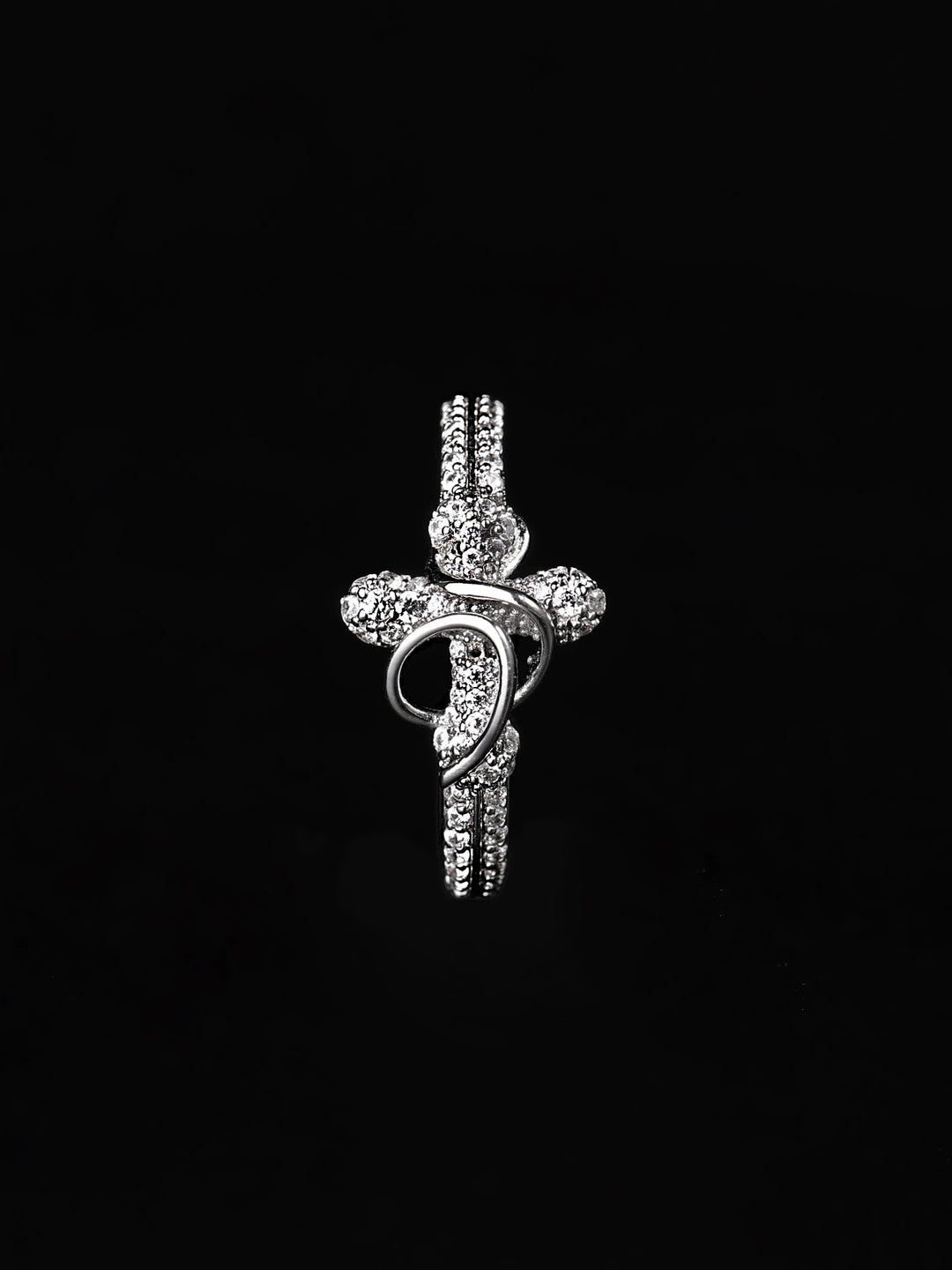 Small Town Kid Cubic Zirconia Cross Diamond Ring | Face 3 Face