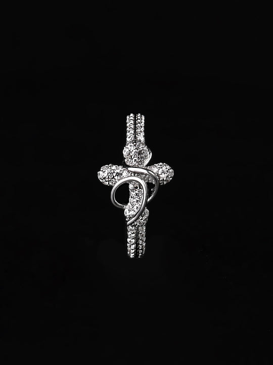 Small Town Kid Cubic Zirconia Cross Diamond Ring | Face 3 Face