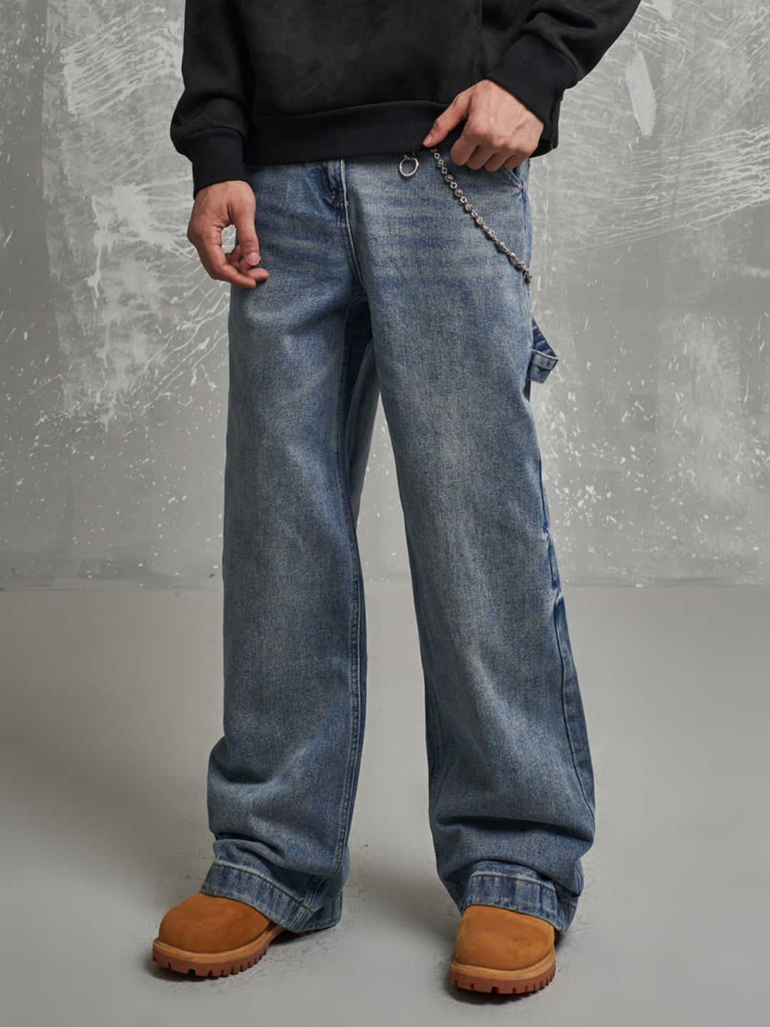 F3F Select Patchwork Pocket Washed Carpenter Jeans | Face 3 Face