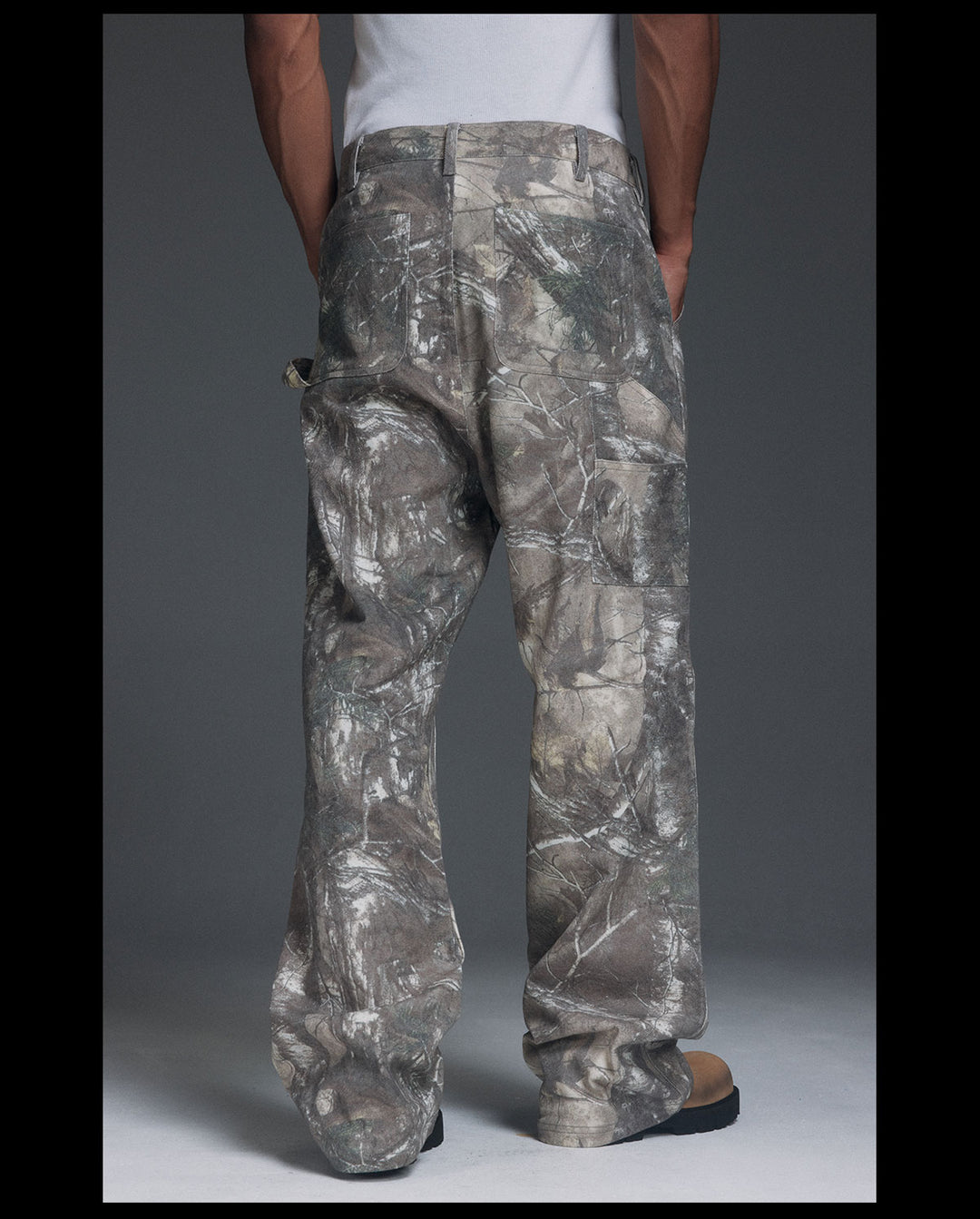 NOVACAM Tree Camo Double-Knee Flared Painter Pants | Face 3 Face