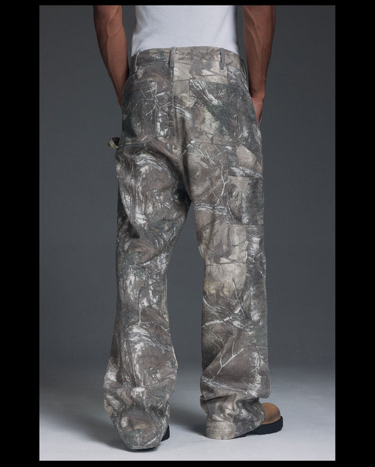 NOVACAM Tree Camo Double-Knee Flared Painter Pants | Face 3 Face