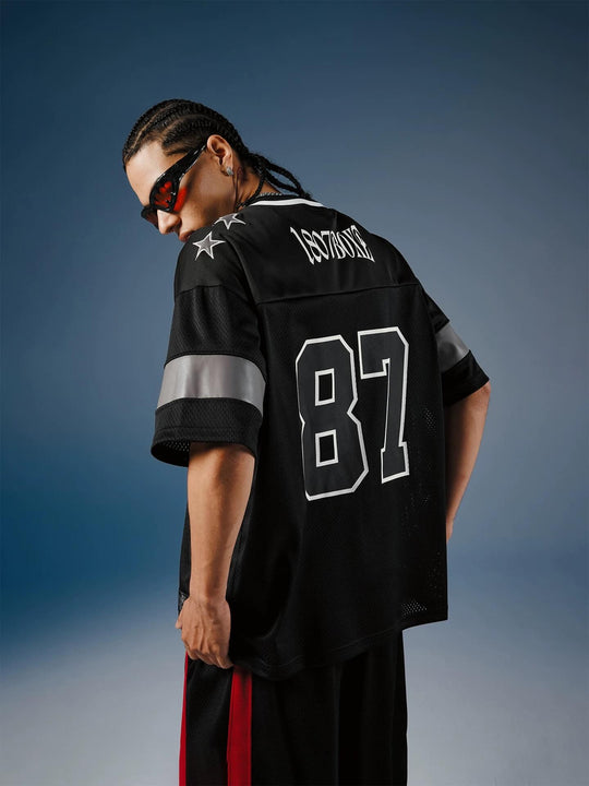 1807 Cracked Print Mesh Short Sleeve Hockey Jersey | Face 3 Face