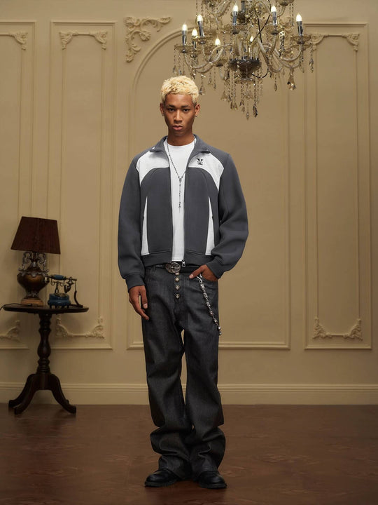 YADcrew Color Block Deconstructed Track Jacket | Face 3 Face