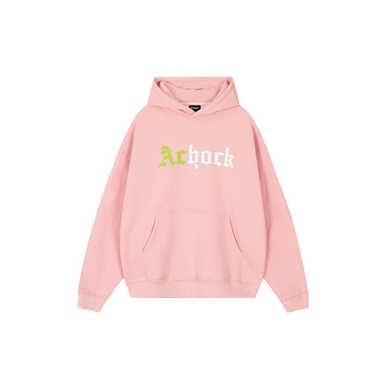 Puff print hoodies | Achock Colorblocking Printed Logo Hoodie | Face 3 Face