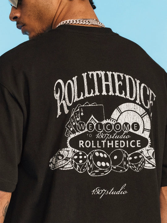 1807 ROLLTHEDICE Vintage Print Tee | Face 3 Face