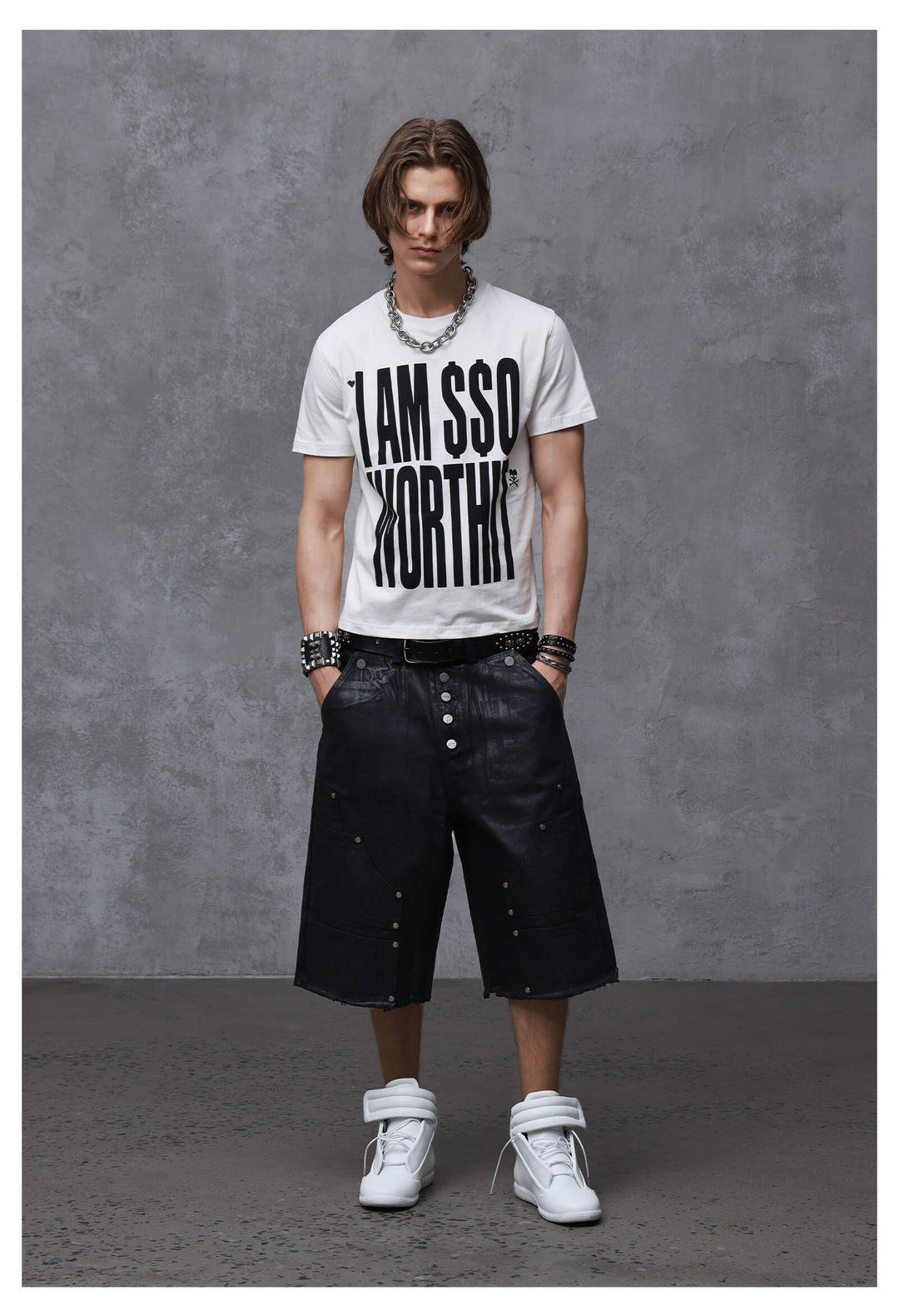 ANTIDOTE Heart and Skull Slogan Print Washed Short Sleeve Tee | Face 3 Face