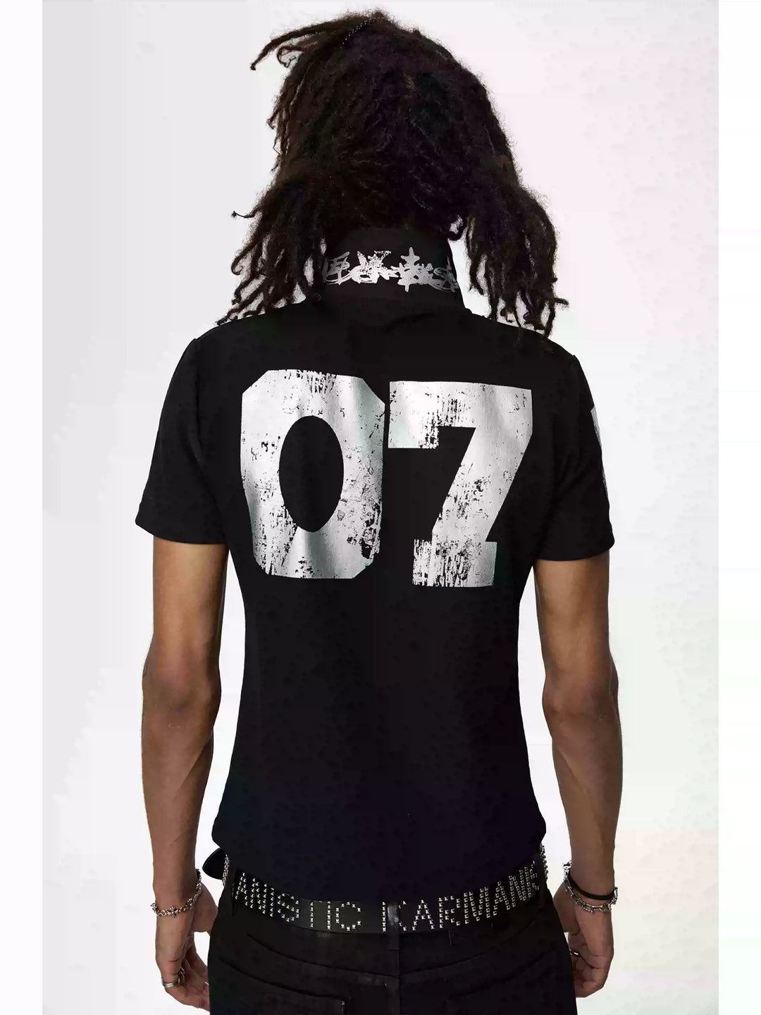 KARMANISTIC Embroidered and Printed Short Polo Shirt | Face 3 Face