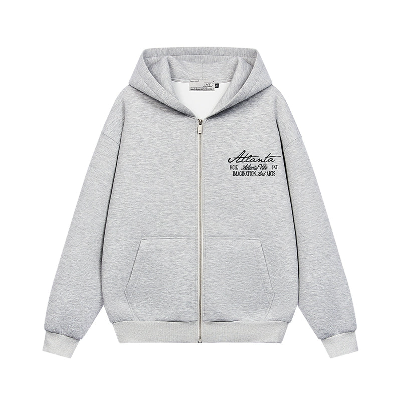 Harsh and Cruel Signature Pearl Embroidered Zip Up Hoodie | Face 3 Face