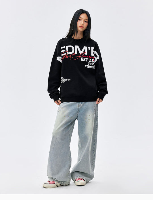 MEDM Big Logo Print Sweatshirt | Face 3 Face