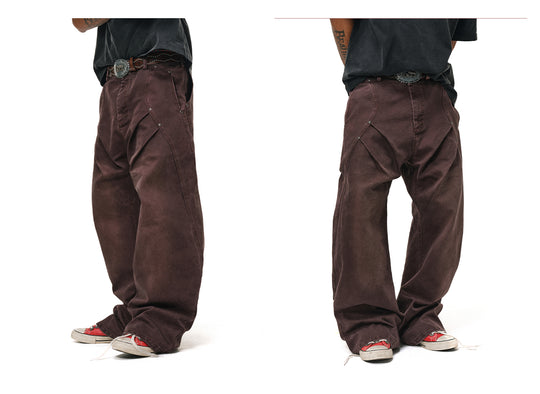 ANTIDOTE 3D Pleated Washed Work Pants | Face 3 Face