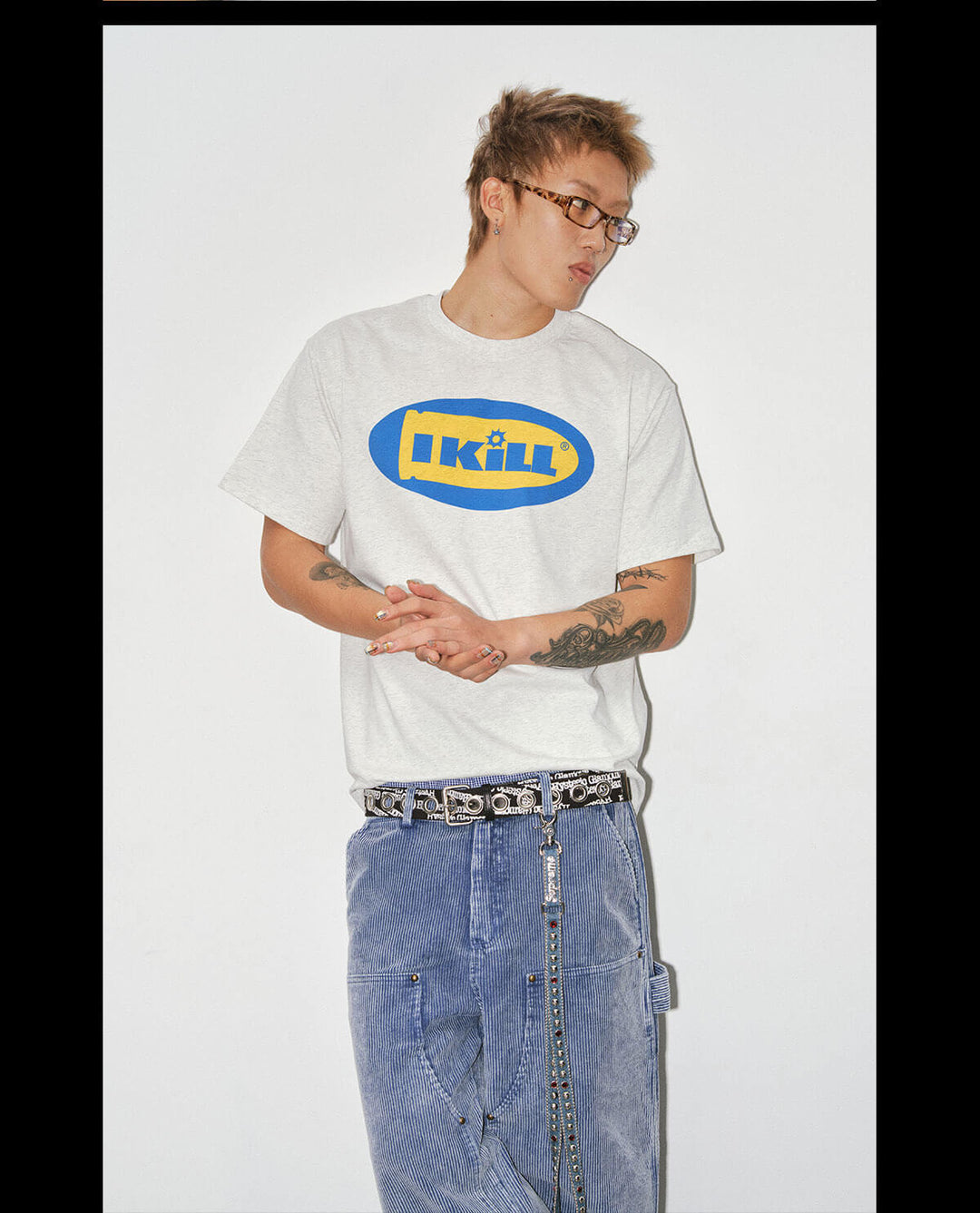 NOVACAM Creative Logo Print Short Sleeve Tee | Face 3 Face
