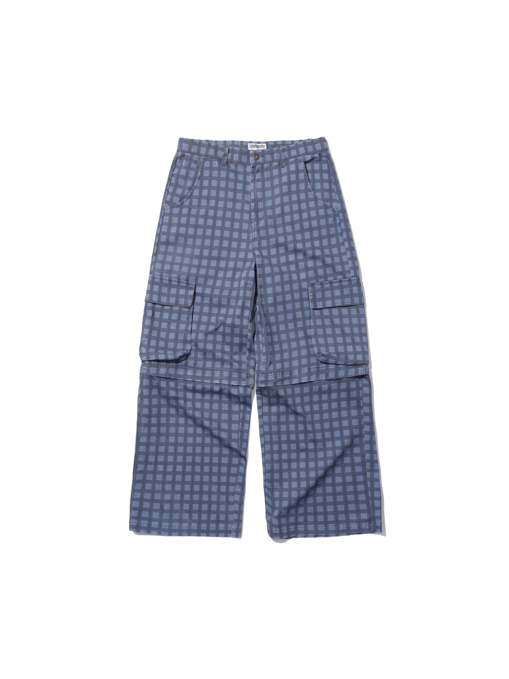 LIBERAFIT Checkered 3D Patch Pocket Zip Off Cargo Pants | Face 3 Face