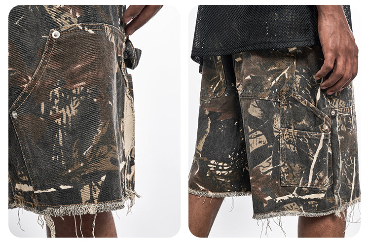 F3F Select Cutoff Double Knee Tree Camouflage Shorts | Face 3 Face