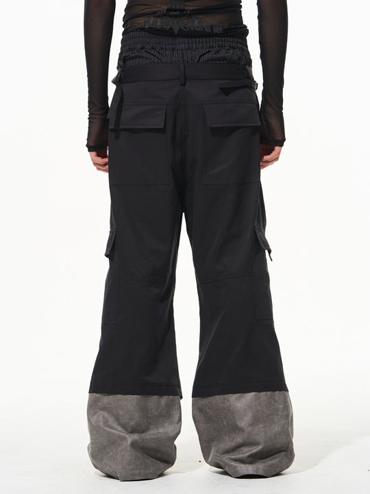 BLIND NO PLAN Triple Layer Color Blocking Work Pants | Face 3 Face