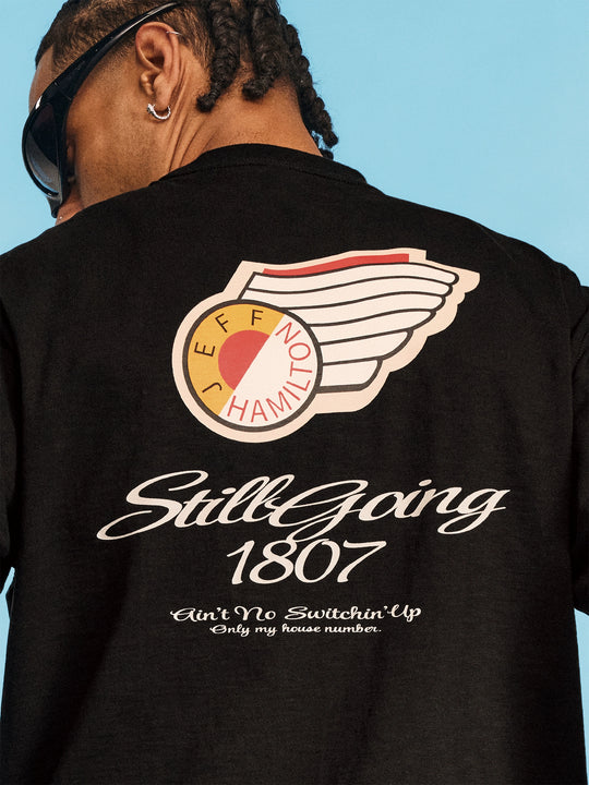 1807 Jeff Hamilton Font Logo Printed Tee | Face 3 Face