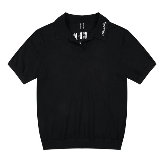MEDM Handwriting Embroidery Knit Polo | Face 3 Face