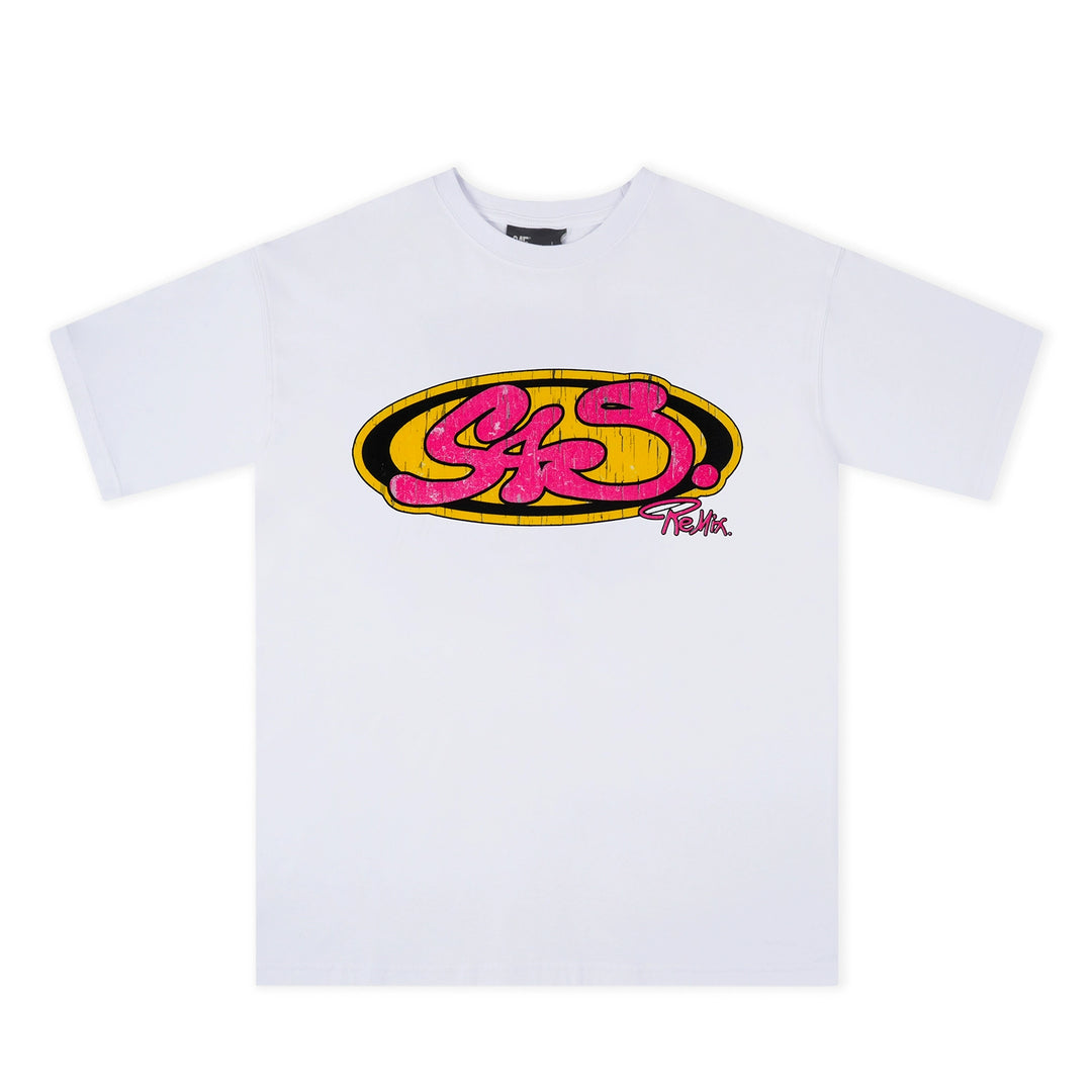 S45 Vintage Sticker Contrast Logo Print Tee | Face 3 Face