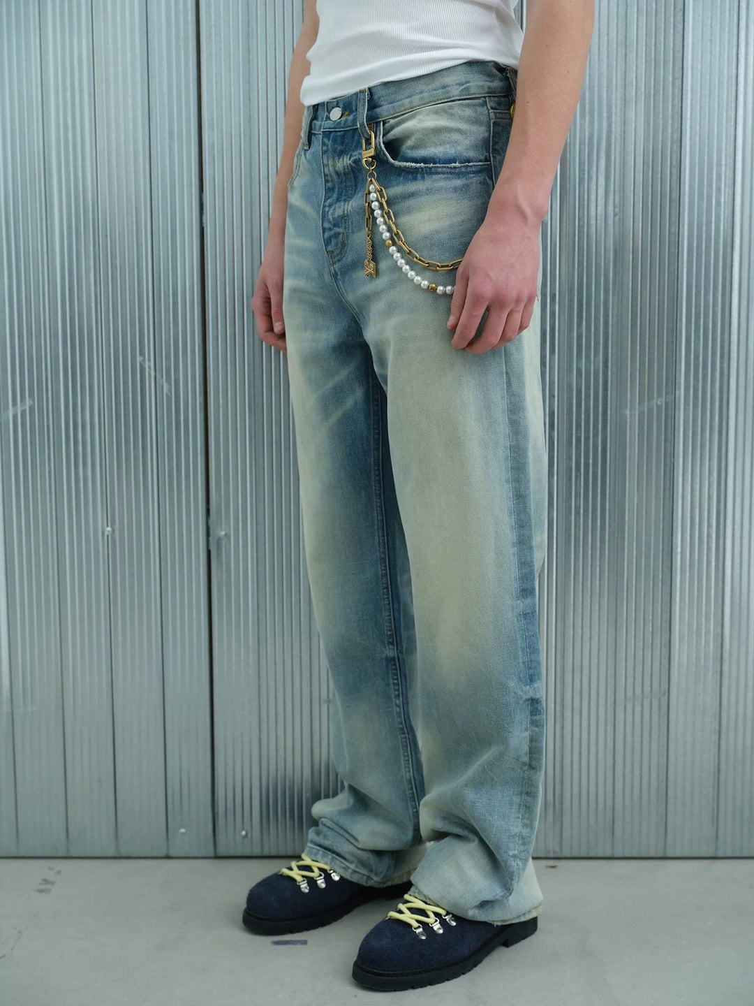 S45 Vintage Whisker Wash Distressed Jeans