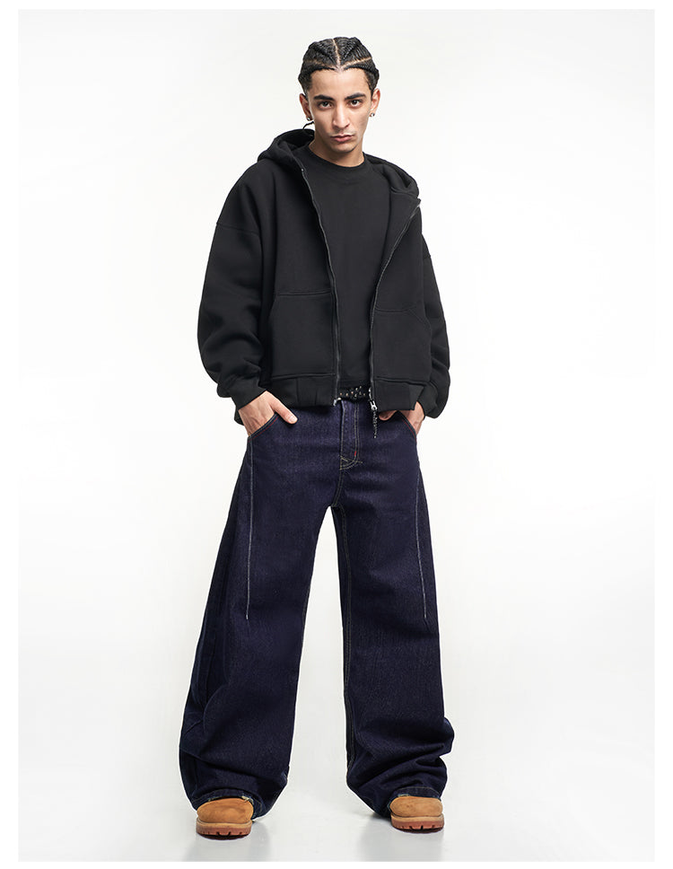 F3F Select Line Stitch Design Baggy Jeans | Face 3 Face