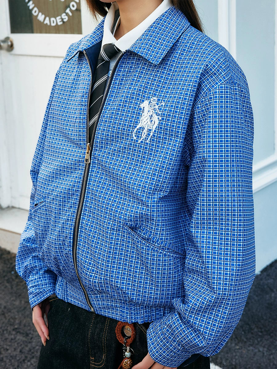 Harsh and Cruel Plaid Reversible Track Jacket | Face 3 Face