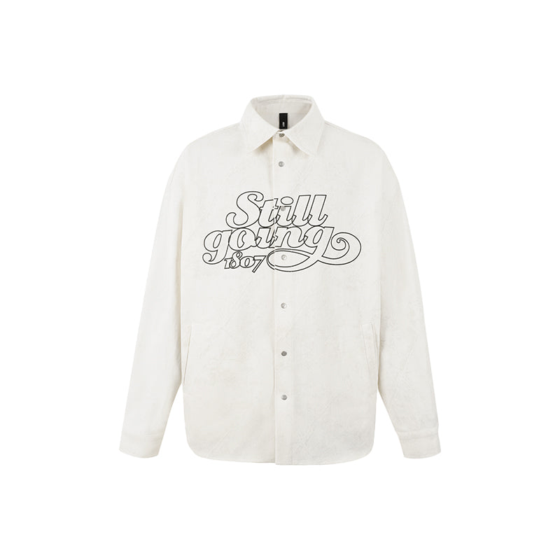 1807 STILL GOING Printed Twill Shirt Jacket | Face 3 Face