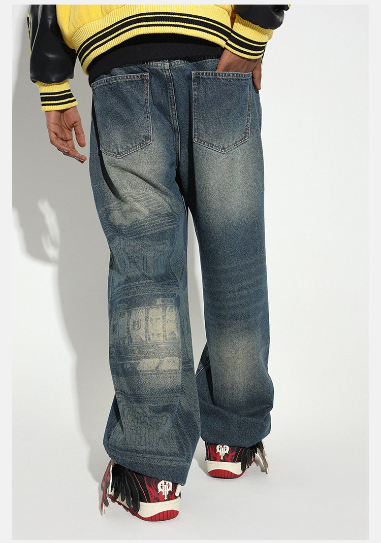 DICETINY Dice Empire Burnt Washed Jeans | Face 3 Face