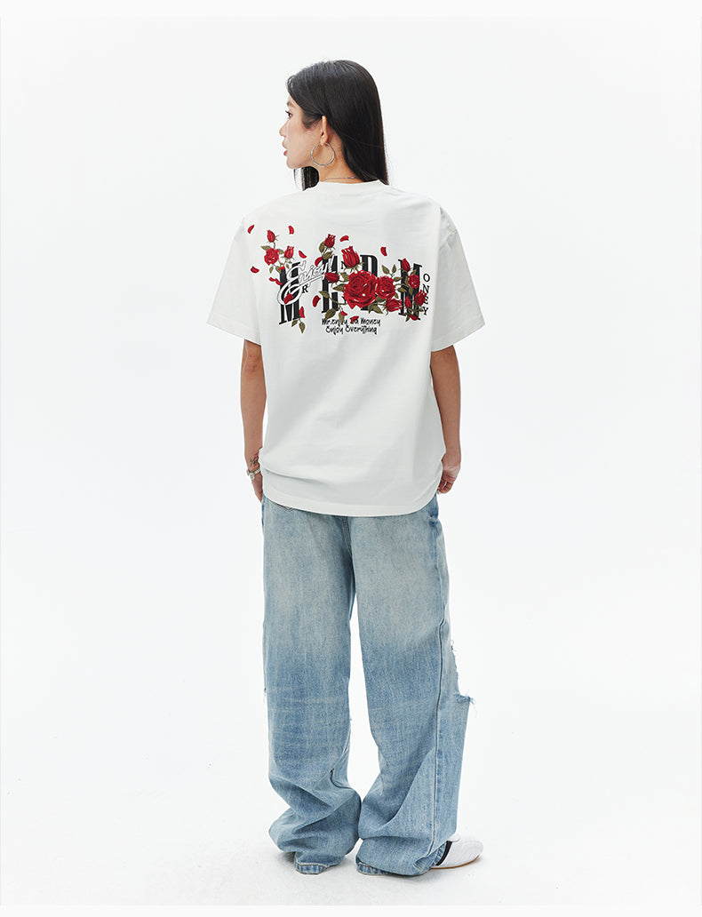 MEDM Orchid Rose Embroidered Tee | Face 3 Face