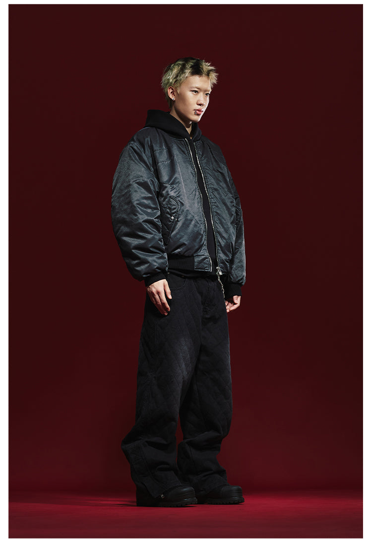 Remedy Pleated Back Design MA-1 Bomber Jacket | Face 3 Face