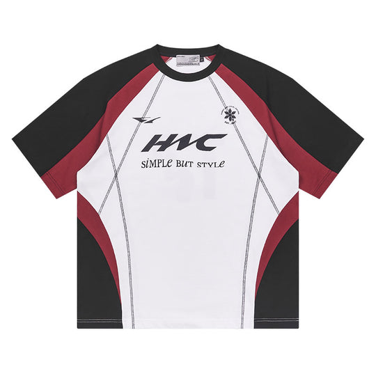 Harsh and Cruel Retro Logo Printed Football Tee