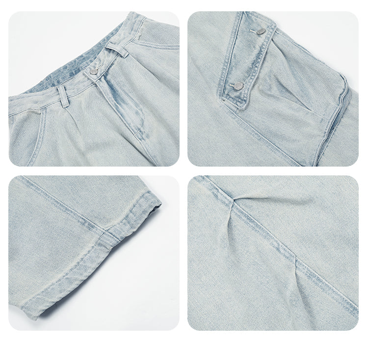 F3F Select 3D Pockets Washed Baggy Paratrooper Work Jeans | Face 3 Face