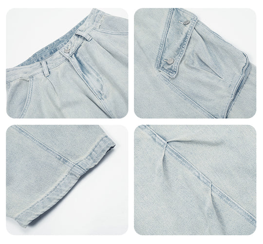 F3F Select 3D Pockets Washed Baggy Paratrooper Work Jeans | Face 3 Face