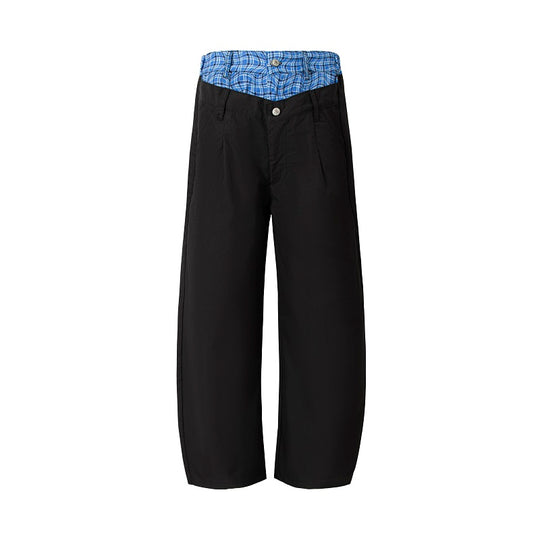 YADcrew Double-Waist Twisted Plaid Pants | Face 3 Face