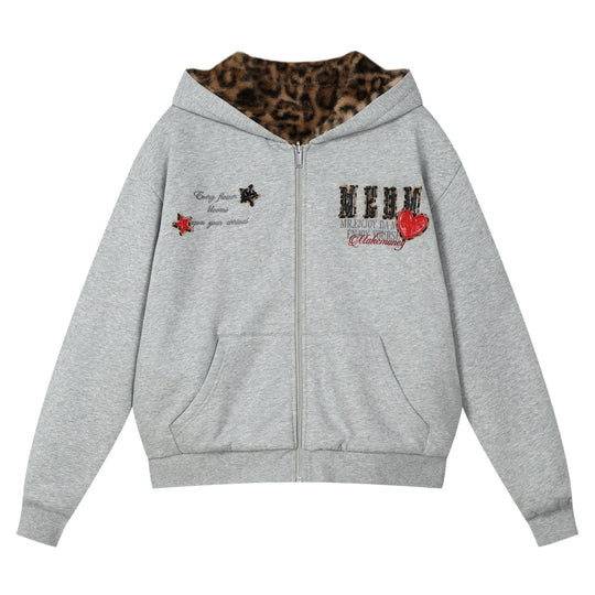 MEDM Reversible Leopard Fur Hooded Jacket | Face 3 Face