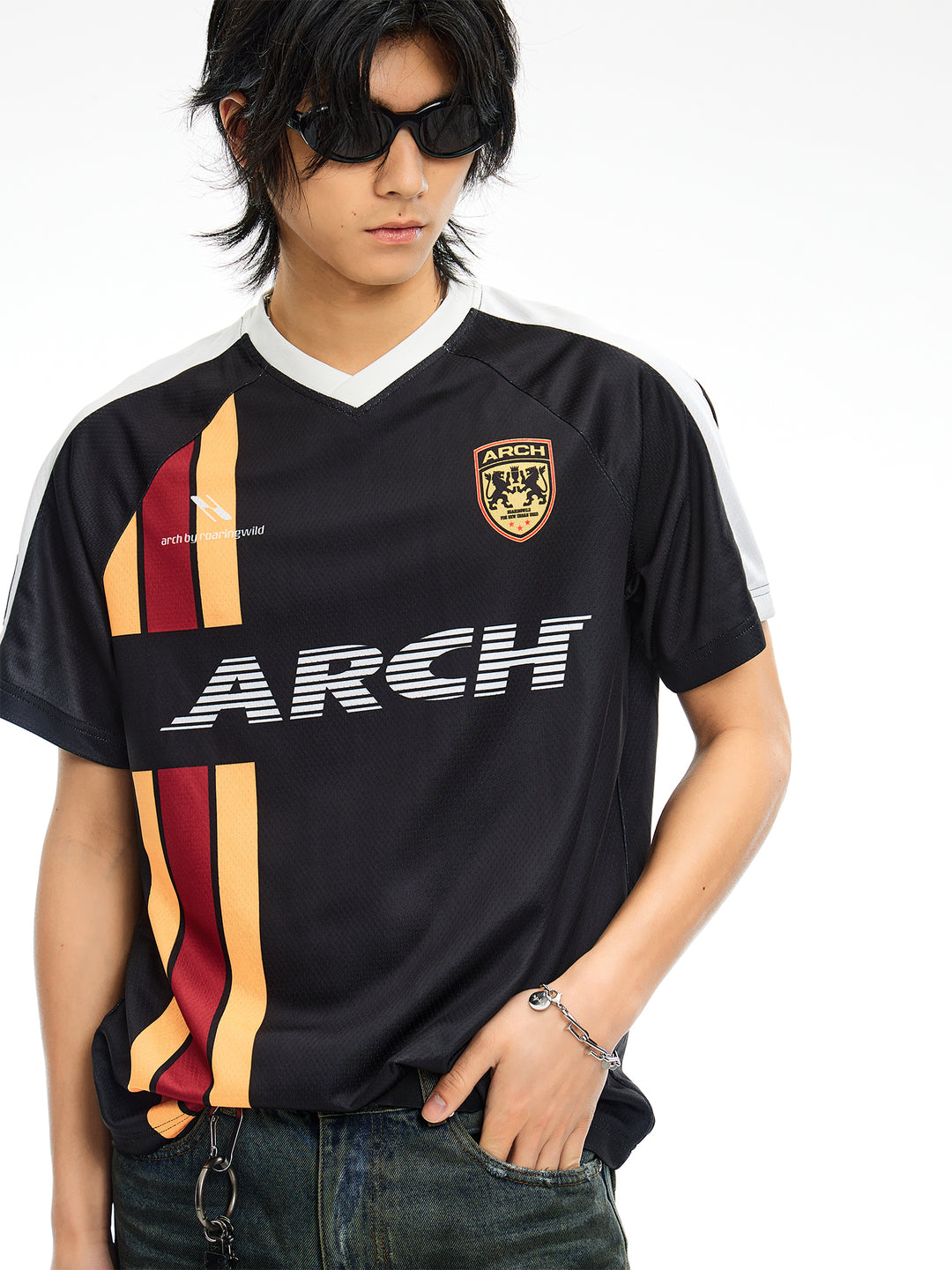 ARCH BY ROARINGWILD Roaring Beast Colorblocking V-Neck Soccer Jersey | Face 3 Face