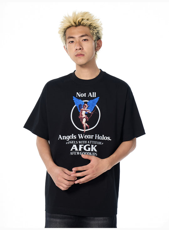 AFGK Archery Angel Embroidered Print Tee | Face 3 Face