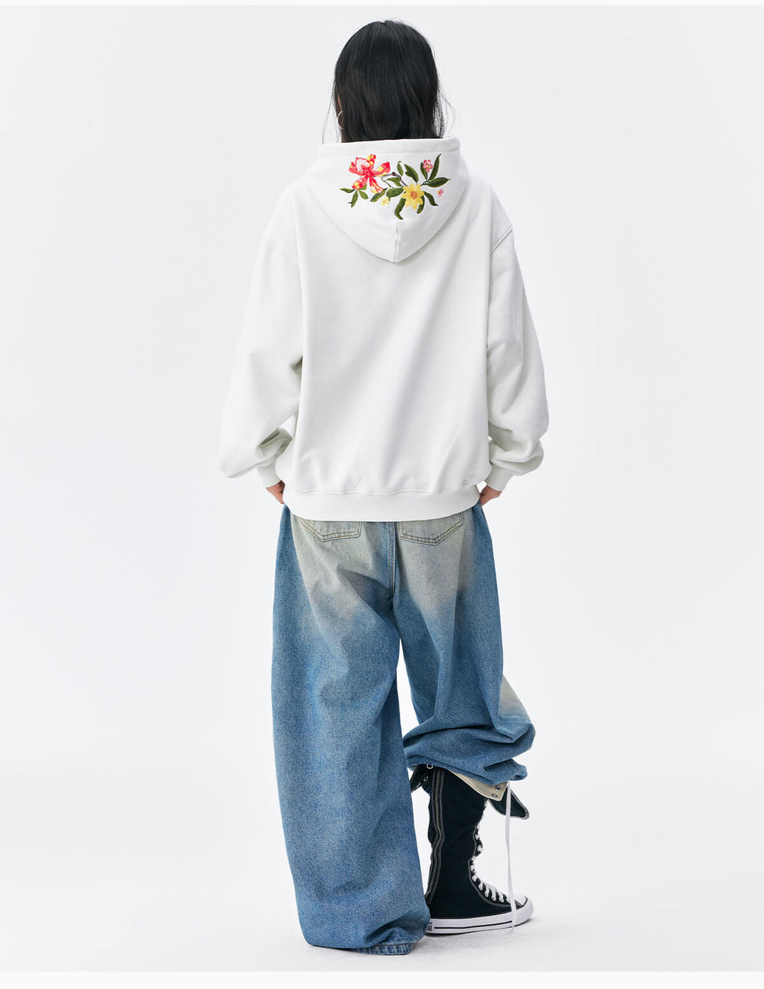 MEDM Colorful Floral Embroidered Hoodie | Face 3 Face
