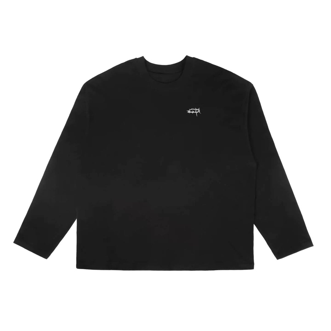 UNDERWATER Black Thorn Ring Logo Print Long Sleeve Tee | Face 3 Face