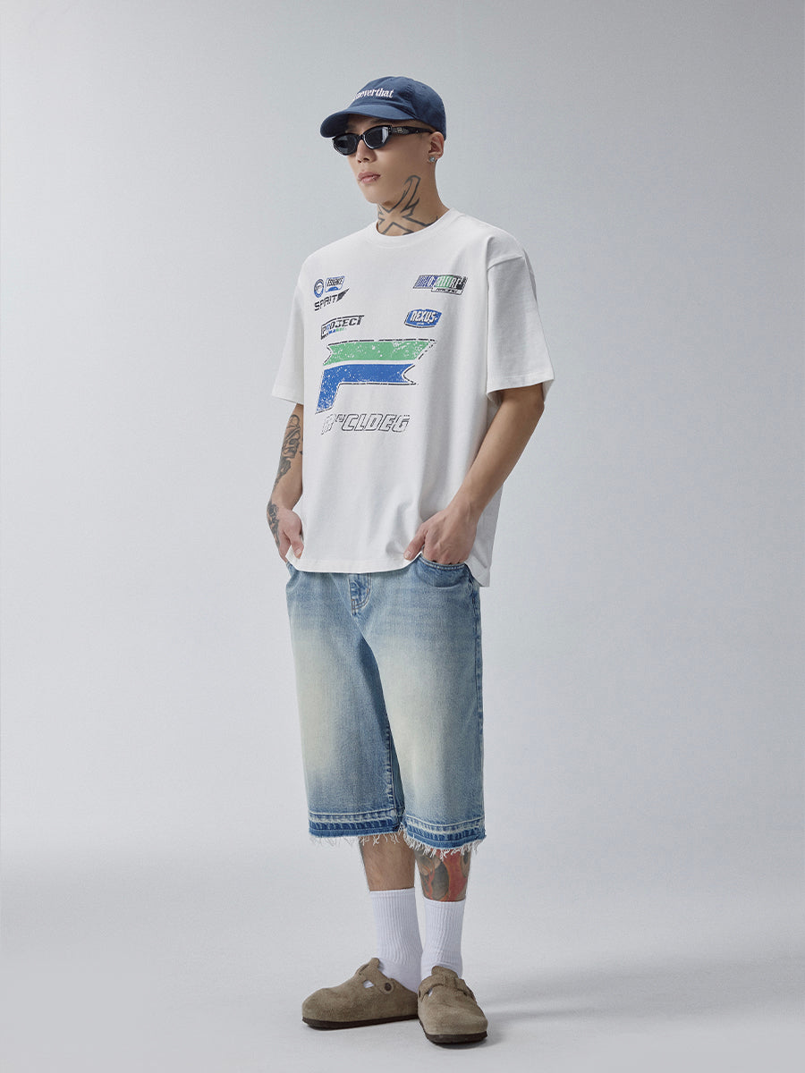 F2CE Washed and Aged Denim Shorts | Face 3 Face